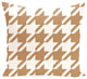 Houndstooth Geometric Print Pillow, Caramel, 16"x16"