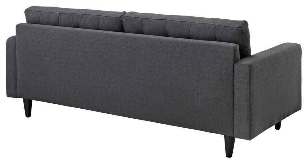 Modern Contemporary Living Room Armchair and Sofa 2-Piece Set Gray
