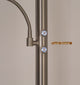 Saturn II 71" Torchiere Lamp w/ Reading Light, Touch Dimmer, Brushed Steel