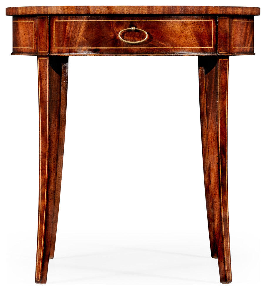 Round Mahogany Side Table Fine Stringing