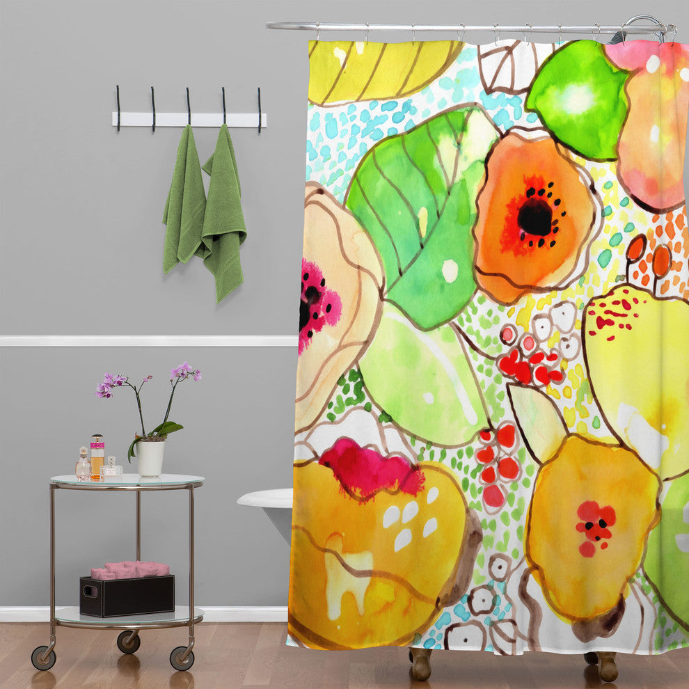 Deny Designs Cayenablanca Organic Flowers Shower Curtain