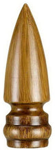 Resin Finial, Faux Wood Finish