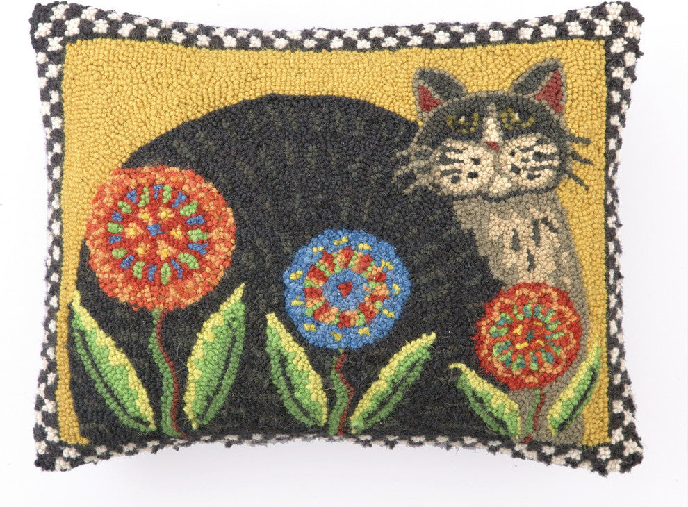 Penny Flower Cat Hook Pillow
