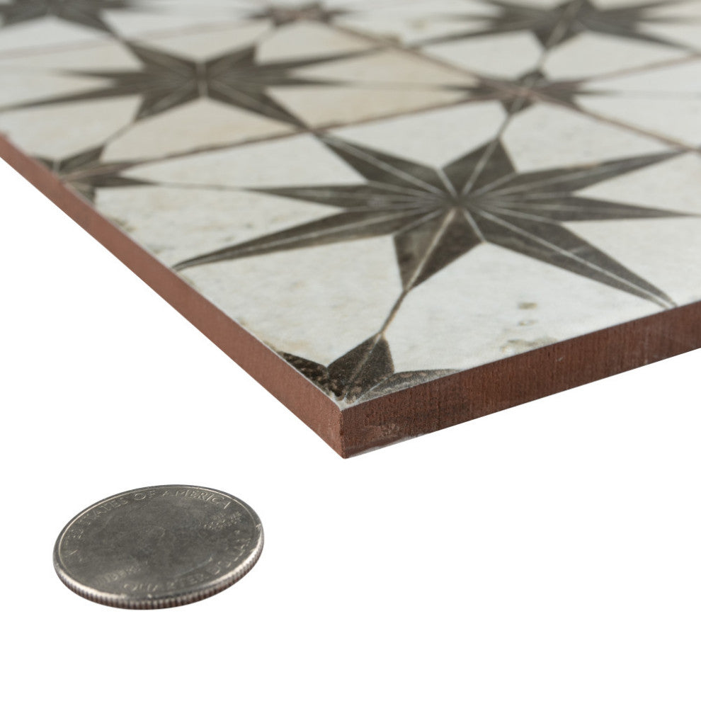 Harmonia Kings Star Nero Ceramic Floor and Wall Tile