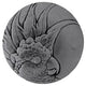 Cockatoo Knob Brilliant Pewter Large, Left Side, Left