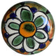 Round Peacock Talavera Ceramic Drawer Knob