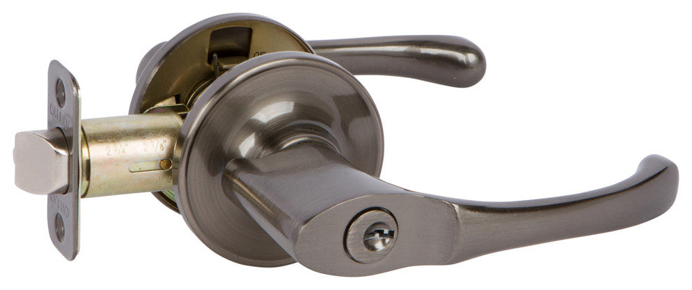 Callan Newport Keyed Entry Lever Set, Antique Nickel