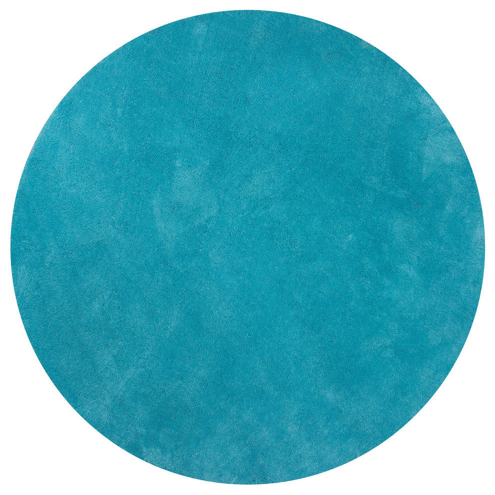 Bliss 1577 Highlighter Blue Shag Rug, 9'x13'