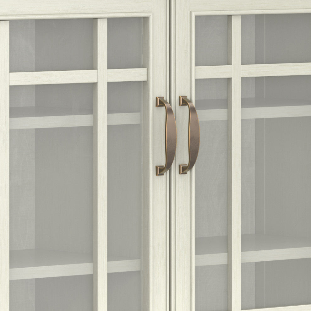 Connaught Solid Wood Tall Storage Cabinet, Antique White