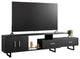 Avery 55-inch 2-Drawer 4-Shelf TV Stand in Steel, Phantom Gray