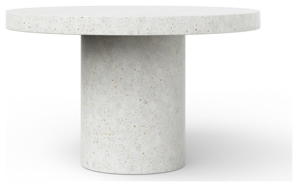 Mixx, Circa, Counter Height Dining Table, 60"Dia., Ivory Terrazzo