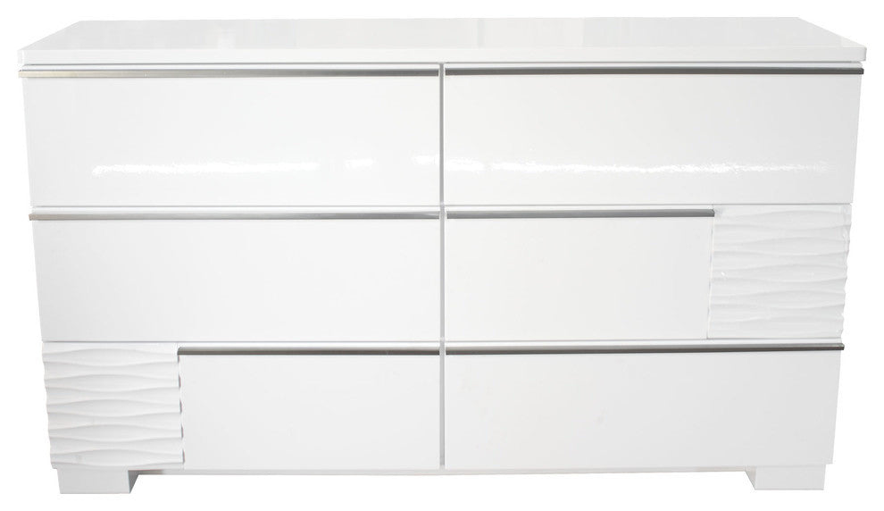Athens, White Lacquer Bedroom Dresser
