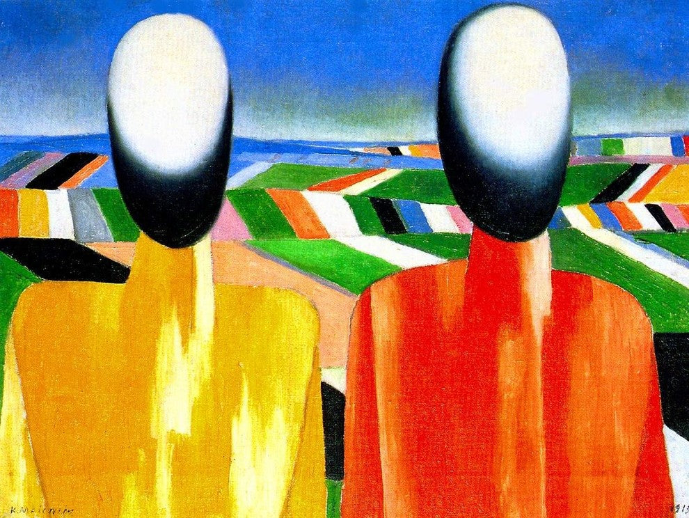Kazimir Malevich Peasants - 21" x 28" Premium Canvas Print
