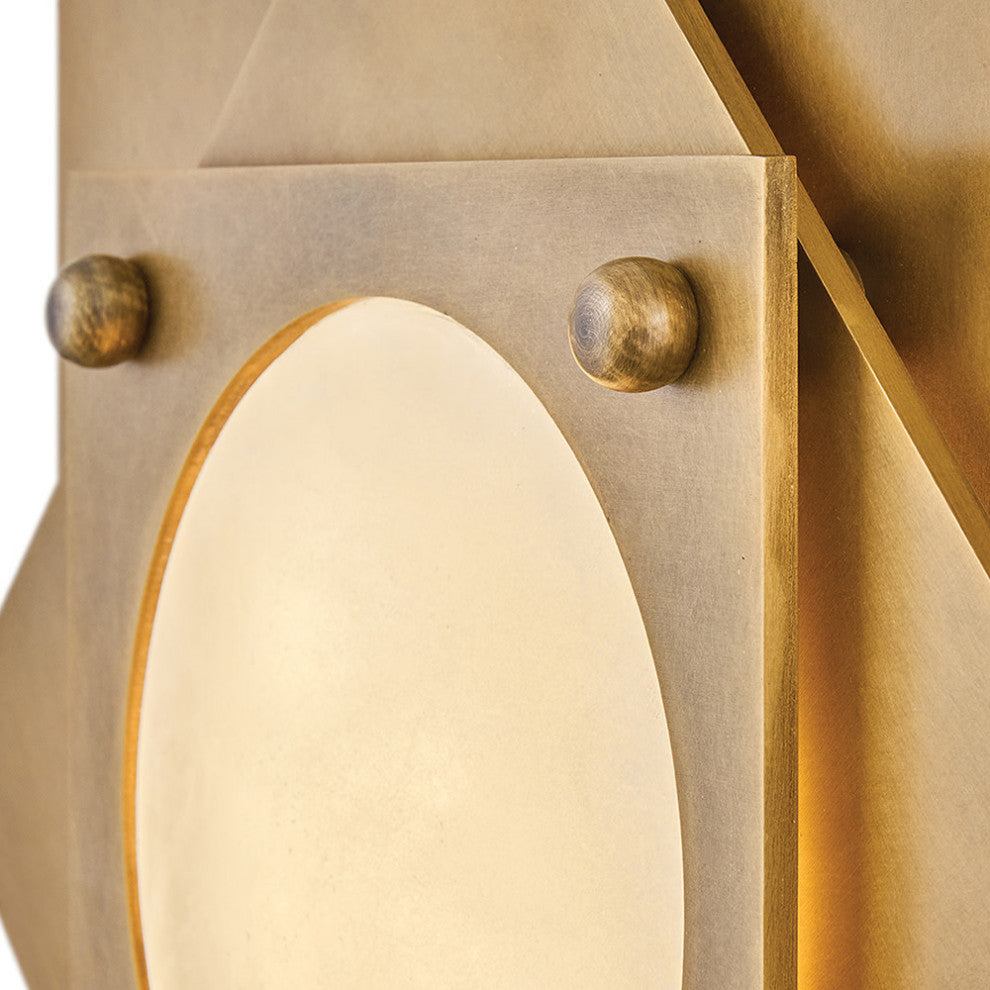 Fredrick Ramond Claude Small Led Flush Mount, Heritage Brass