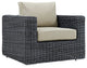 Canvas Antique Beige Summon 11-Piece Outdoor Patio Sunbrella Sectional Set