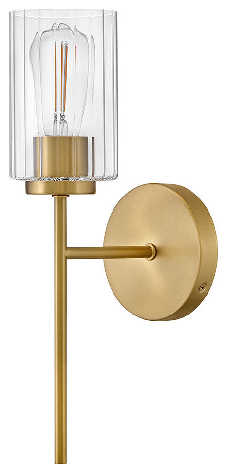 Lark Leta Medium Single Light Sconce, Lacquered Brass