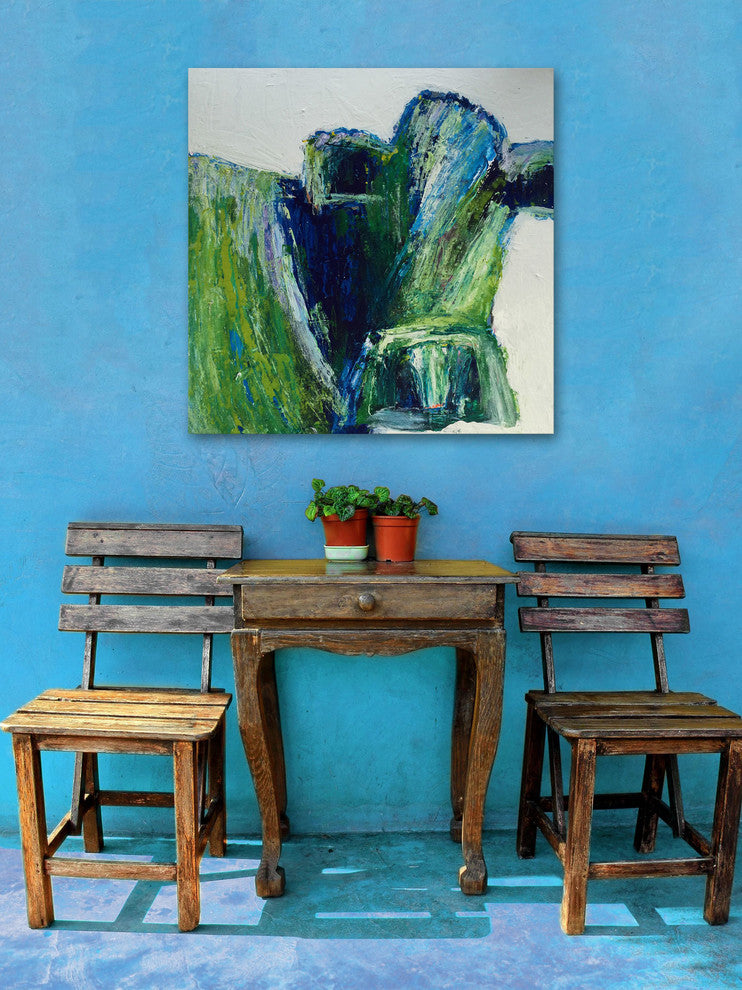 "Be Green" Painting Print on Wrapped Canvas, 48"x48"