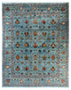 Tribal One-of-a-Kind Hand-Knotted Area Rug Light Blue, 9' 2" x 11' 4"