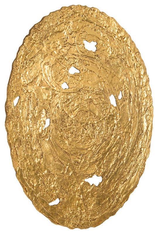 Molten Disc Wall Art, Gold Leaf, Large
