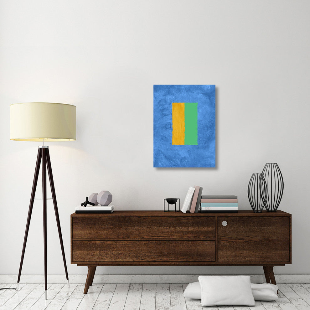 "Blue And Square Theme 2" Fine Art Print