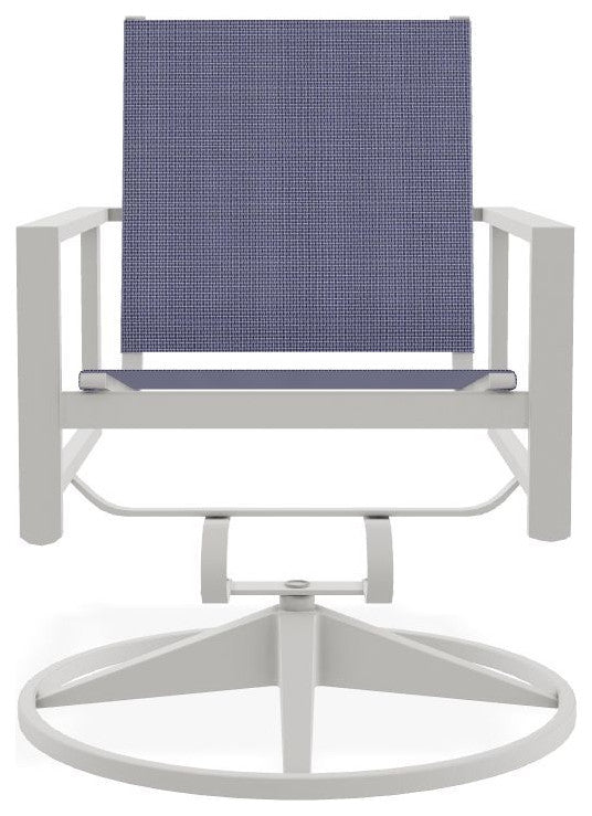 Tribeca Sling Outdoor Swivel Rocker, Breeze/Snow