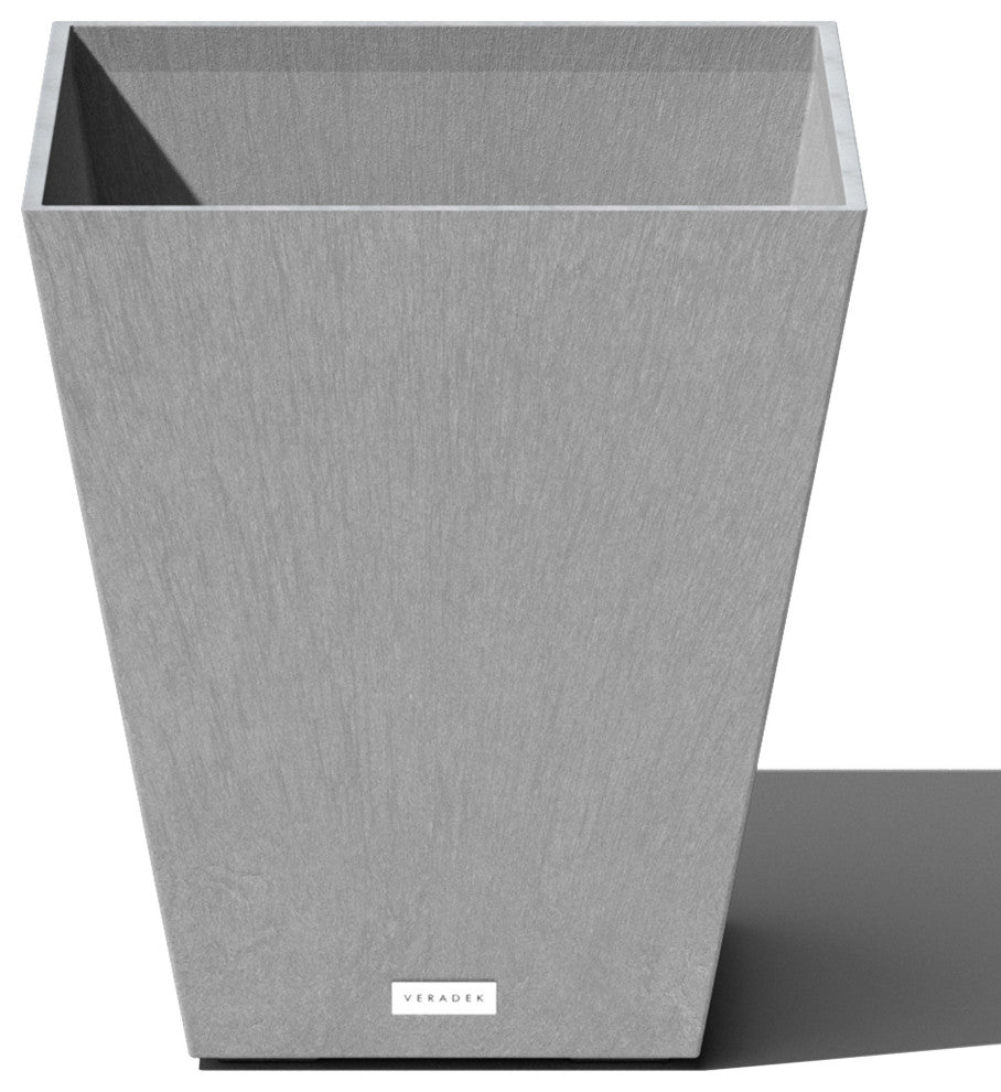 Nobleton Square Planter, Grey, 18 Inch, 1 Pack
