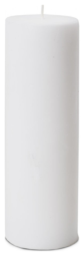 White Pillar Candles, 3"x9", Set of 4