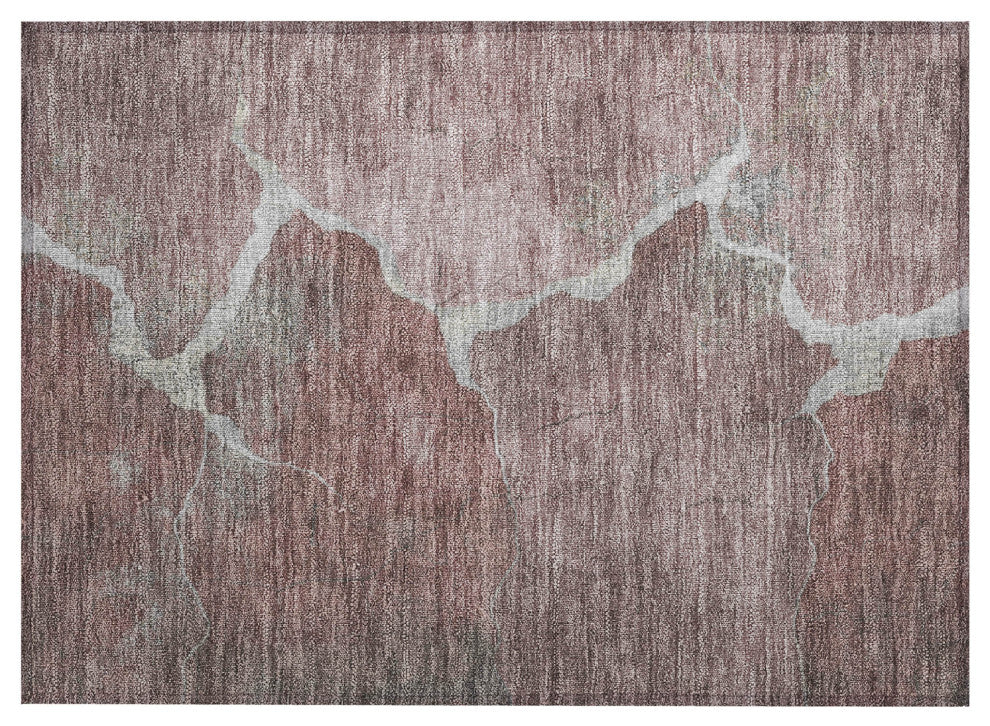 Machine Washable Indoor/Outdoor Chantille ACN1889 Mauve 1'8" x 2'6" Rug