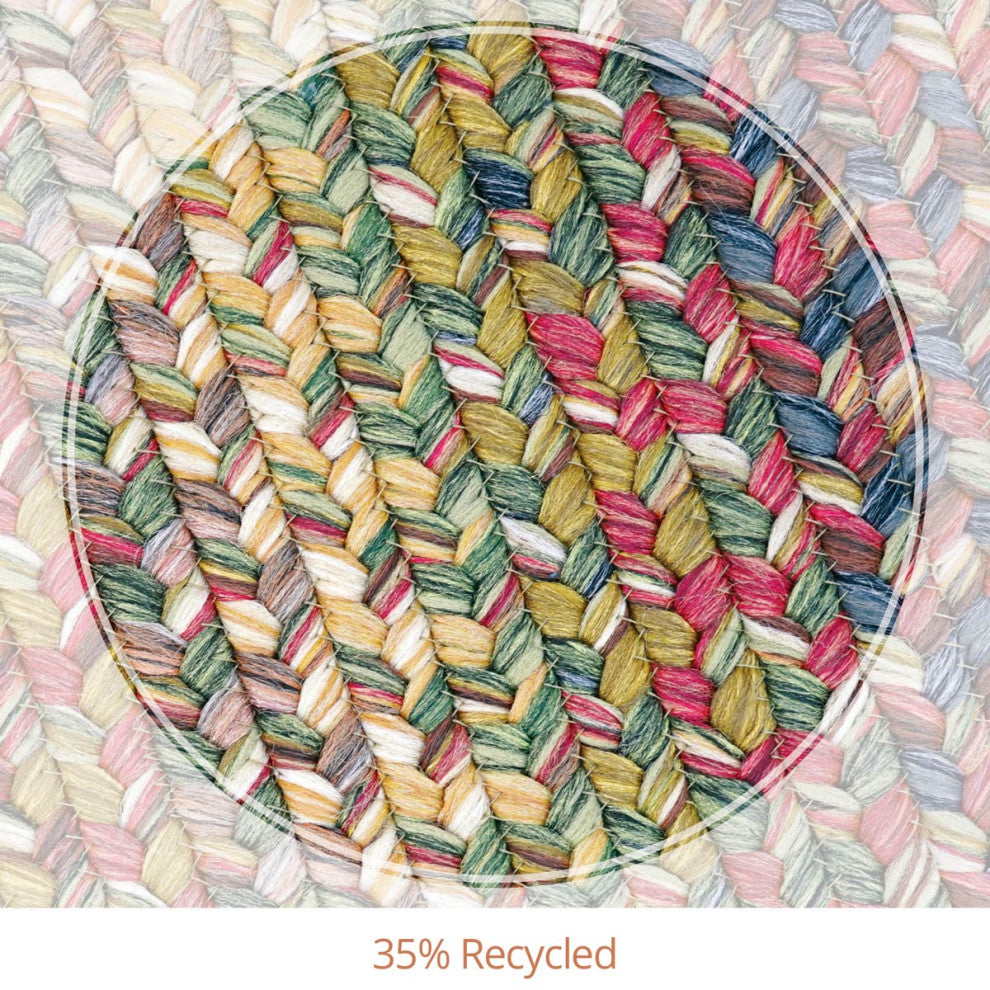 Homespice Decor Rainforest Indoor/Outdoor Braided Rug 20"x30" Oval