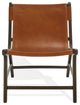 Safavieh Couture Alanarose Leather Accent Chair, Brown/Walnut