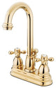 Kingston Brass 4" Centerset Bathroom Faucet, Polished Brass