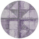 Machine Washable Indoor/Outdoor Chantille ACN1876 Purple 8' x 8' Round Rug