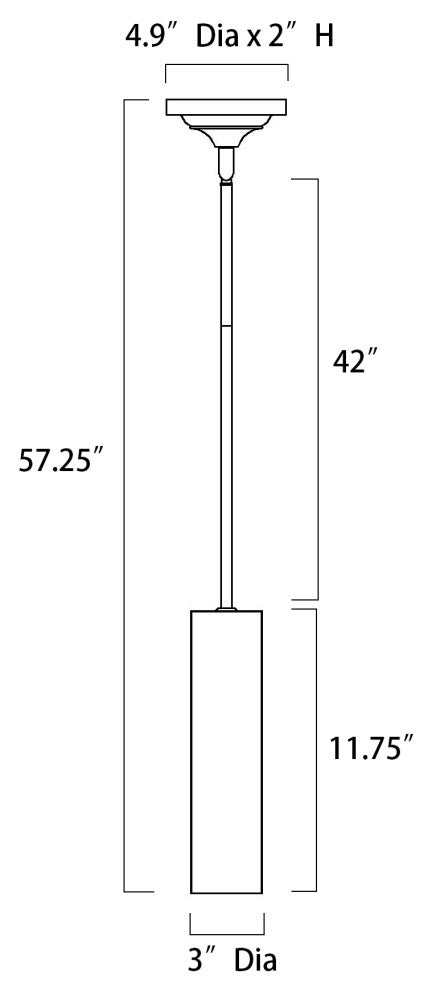 1-Light Matte Black Modern Mini Pendant Light With Cylindrical Metal Shade