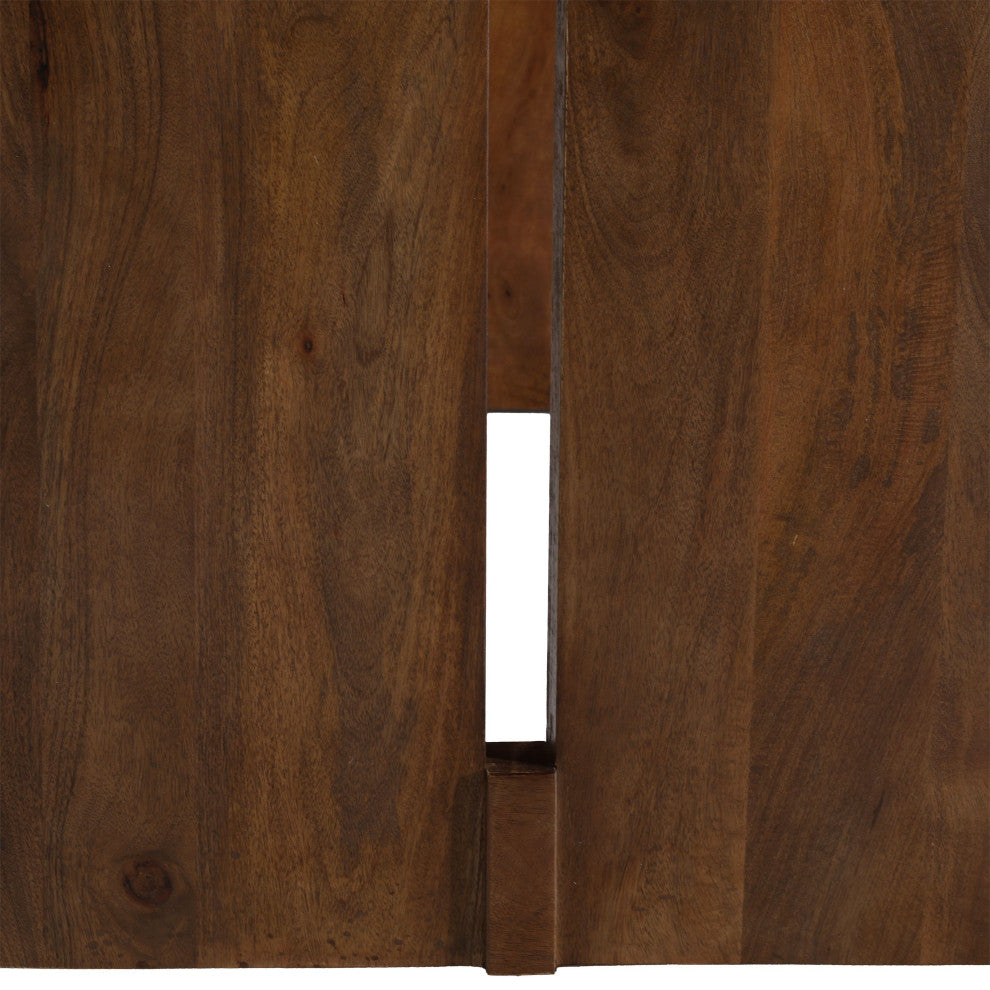 Raven 83" Wide Mango Dining Table, Brown