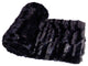 Saga Double Sided Faux Fur Throw, Black