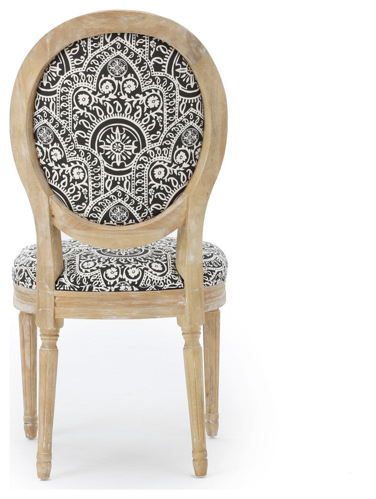 GDF Studio Phinnaeus French Country Fabric Dining Chairs (Set of 2)