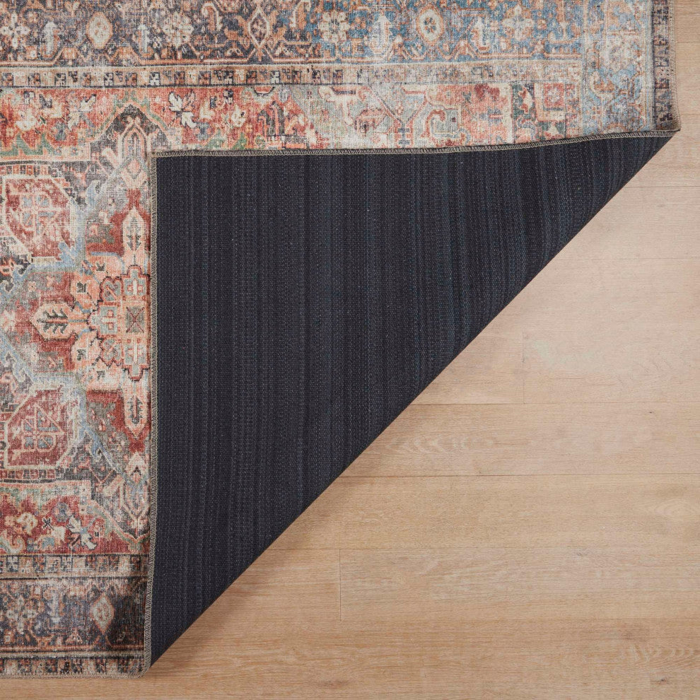 Bergen Vintage Medallion Area Rug, Multi, 5'x7'6"