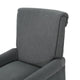 GDF Studio Charlene Traditional Fabric Recliner Chair, Charcoal