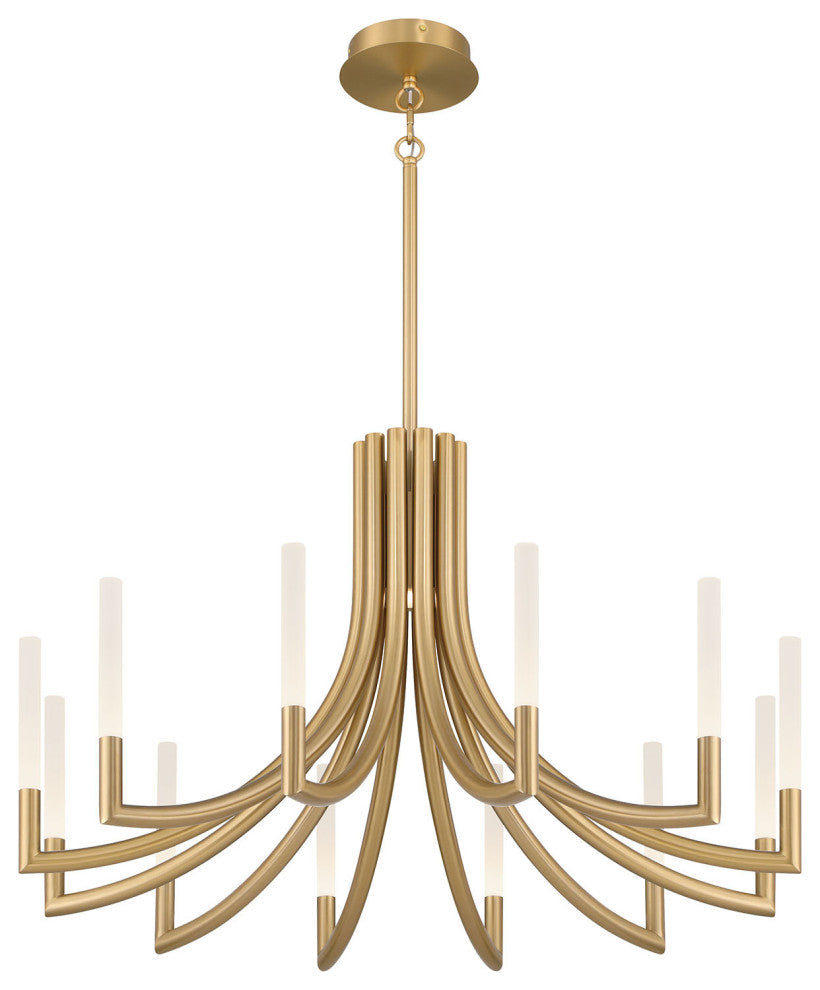 Olette 12L 36" Gold Frosted Chandelier