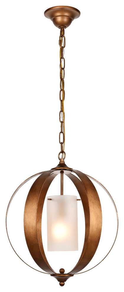 Marion Collection Pendant, 15"x19", 1-Light, Vintage Gold