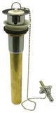 Kingston Brass Chain and Plug Pull-Out Drain without Overflow, Polished Chrome
