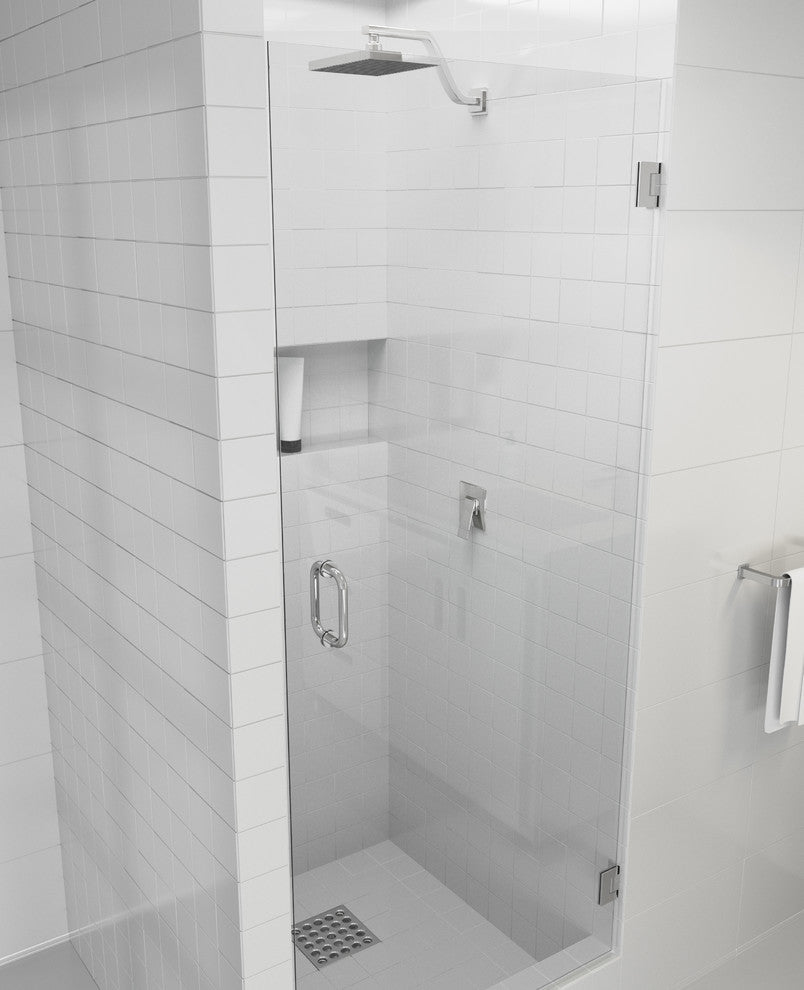 78x28.375-28.75" Frameless Shower Door, Enduroshield Technology, Polished Chrome