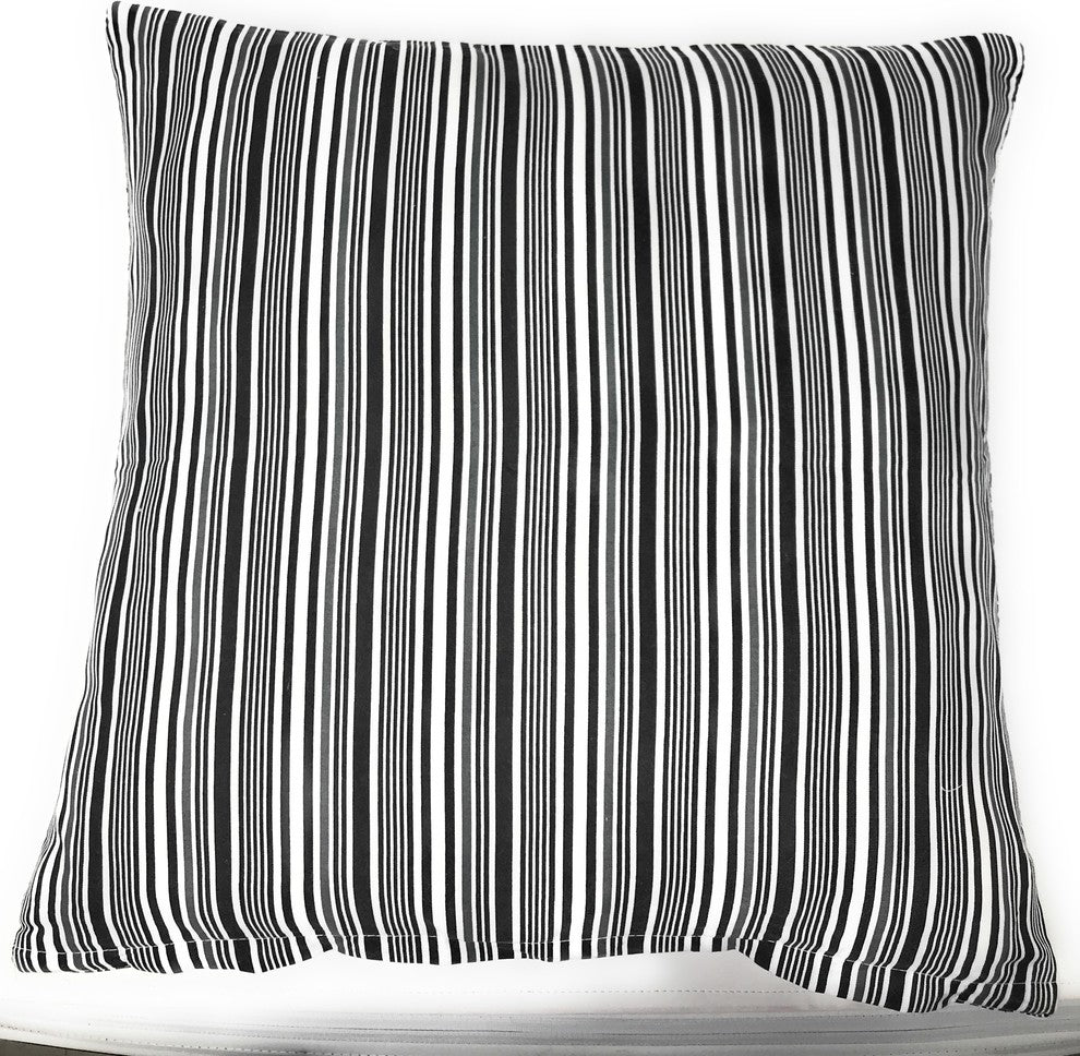 Set of Two Aztec Black and White Diamond Accent Square Cushion Covers 18" 2-PCS