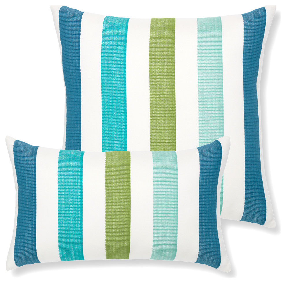 Rhodes Stripe Lumbar Indoor/Outdoor Performance Pillow, 12"x20"