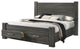 Weathered Gray Wood Queen Platform Bed with Storage