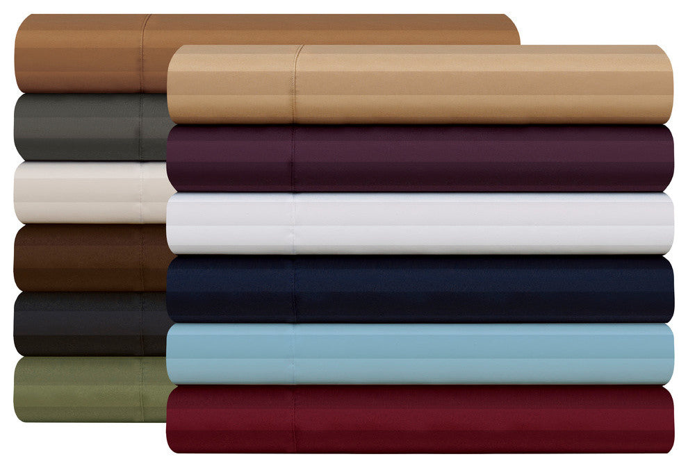 Dobby Stripe Sheet Set, Aqua, Queen