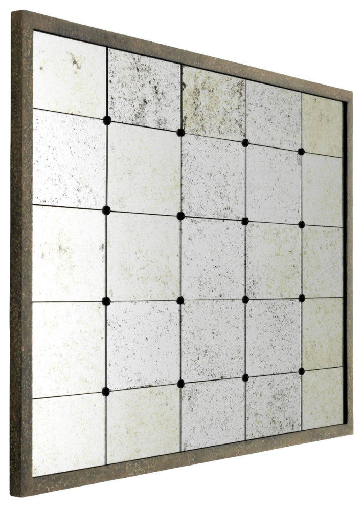 Weathered Glass Grid Mirror | Eichholtz Mountbatten