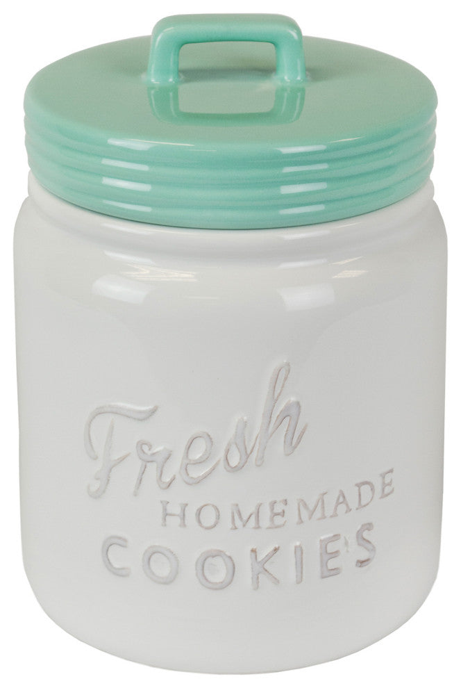 DII Aqua Ceramic Cookie Jar
