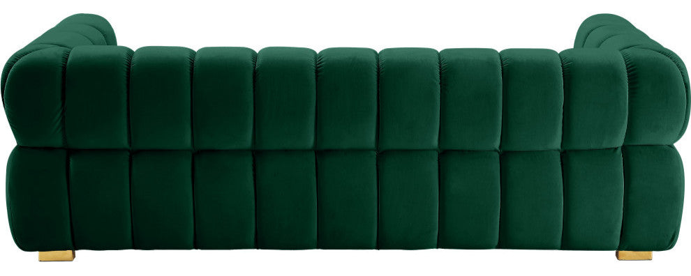 Gwen Velvet Upholstered Chair, Green, Sofa