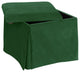 Ivy Skirted Storage Ottoman, Fauxmo Emerald